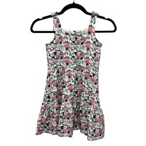 Janie & Jack girls floral tank bow sleeve dress size 8 NWOT